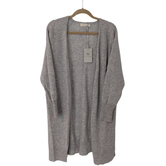 Kashmina Cashmere Cardigan "Linnea" - S - Light Gray - Picture 1 of 3
